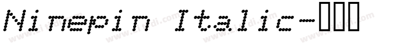Ninepin Italic字体转换